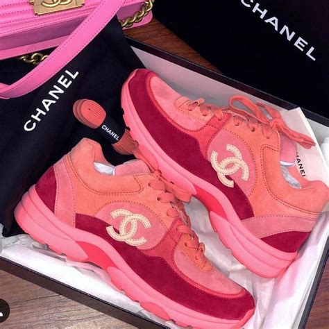 chanel sneakers pink|chanel quilted sneakers.